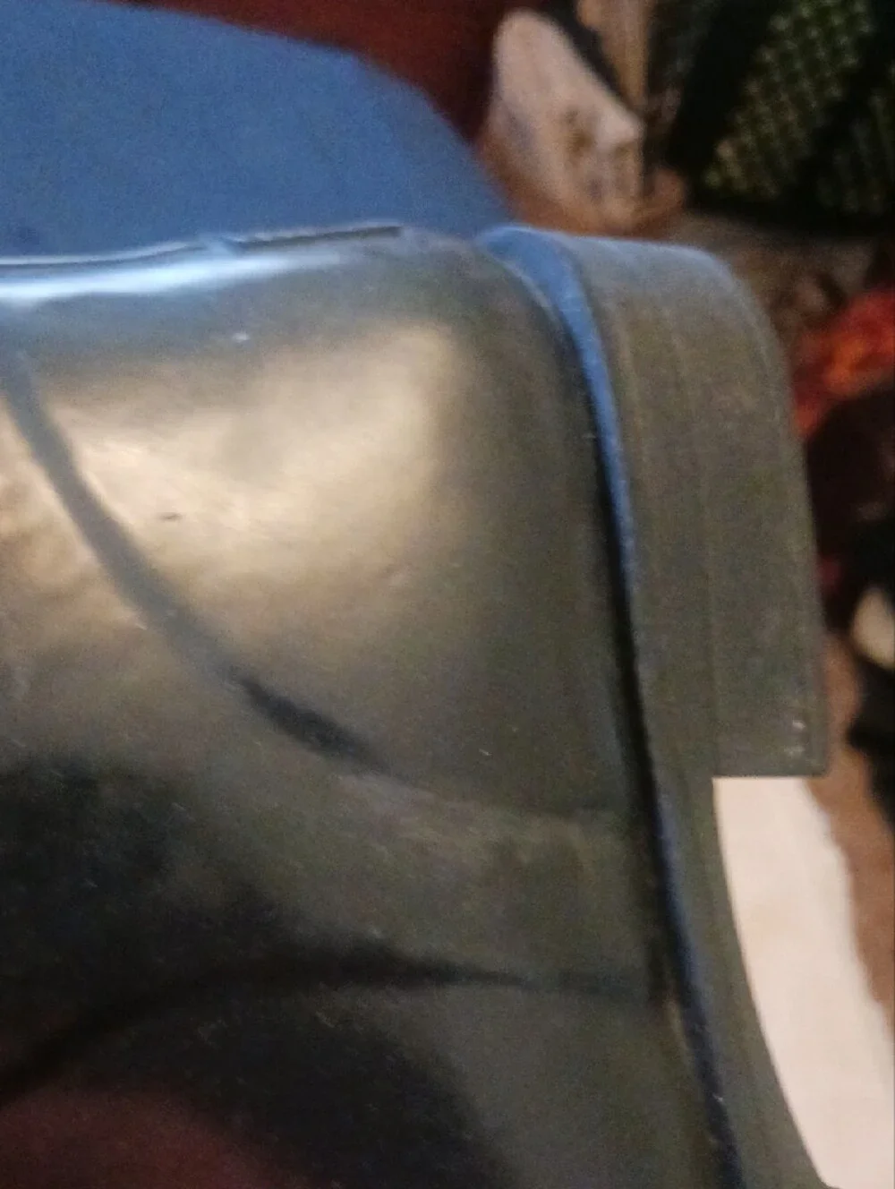 UGG Black Leather and Wool Tall Winter Rain Boots